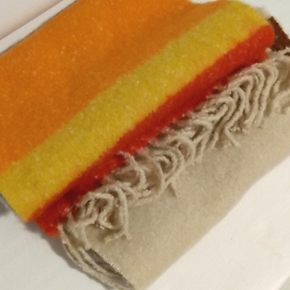 COLOR-BLOCK FRINGED SCARF SIZE 78"Lx14"W NWOT - Picture 2 of 6